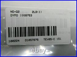 Set Of 6 Dymo 1868753 Black On White All-purpose Vinyl Thermal Labels