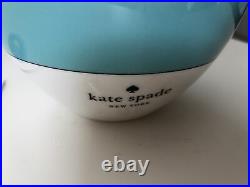 Set of 4 KATE SPADE Lenox Rutherford Circle Turquoise All Purpose Bowl 6.75 New