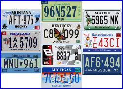 Set of 50 USA License Plates ALL 50 US STATES INCLUDED Home decor design