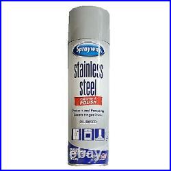 Sprayway SW841 Stainless Steel Cleaner & Polish 15 oz. Can 3 Pack