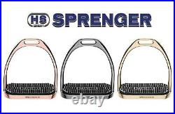 Sprenger Fillis Dressage/All Purpose Stirrups Black Treads/Pads 4 Colours 44244