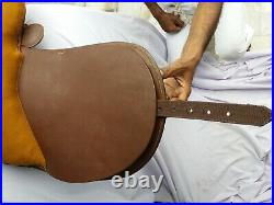 Stock Saddle with horn 17 leather qubraicho harness with drum dye finished