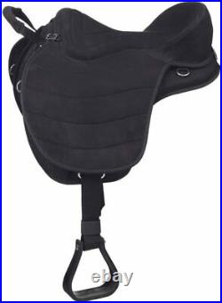 Synthetic Treeless FREEMAX English Horse Saddle Equestrian Tack 10 to 12 FK 1254