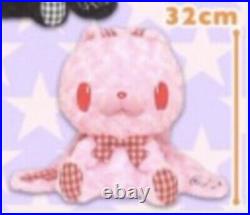 TAITO Pink Chax GP 30cm All-purpose Bunny Teddy Mono Check JAPAN (PREMIUM)
