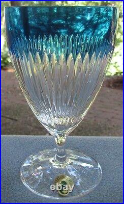 TWO Waterford Crystal Mixology Argon Blue All Purpose Goblets Mint & New in Box