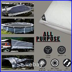 Tarps 24' x 40' White Heavy Duty All Purpose, Waterproof Heavy-Duty Protection