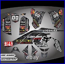 Teal Racing Graphics Kit fits Can-Am DS450 All years Slasher design Decal