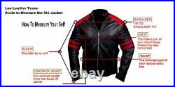 Team Leo's New Men's Leather Jacket Design Two Tone White & Black Biker Jacket