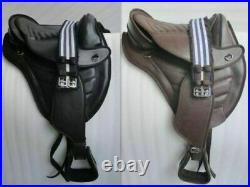 Treeless Synthetic Bareback English Horse Tack Saddle With Girth Free Shipping