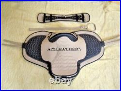 Treeless Synthetic Saddle in Beige & Black (Multipurpose) Available in 9 Sizes