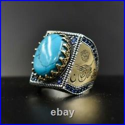 Turquoise Turkish Ring Turkish Design Ring Sterling Silver Ring For Men