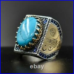 Turquoise Turkish Ring Turkish Design Ring Sterling Silver Ring For Men
