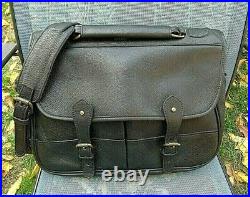 Tusting English leather shoulder bag/briefcase angler pocket case, display case