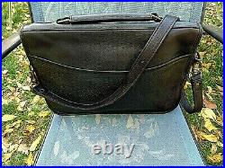 Tusting English leather shoulder bag/briefcase angler pocket case, display case