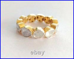 Unique Design Polki Diamond Ring Sterling 925 Silver Diamond Engagement Ring
