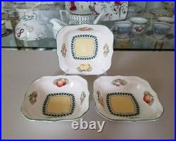 Villeroy&Boch French Garden Fleurence Square 5.6 All Purpose Bowl Set of 3, New