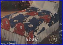 Vintage BEACON Wild Wild West All Purpose Blanket Twin/Full NEW SEALED