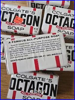 Vintage Lot of 7 Colgate's OCTAGON All-Purpose Large Soap Bar 7 oz NEW