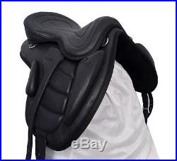 WILDRACE Freemax leather black saddle treeless saddle