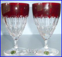 Waterford Mixology Talon Red Top All Purpose Crystal Goblet 2 PC Set #164453 New