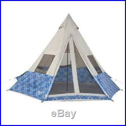 Wenzel Shenanigan 5 Person Teepee Tent Weekend Warrior Camping Hunt Tent BLUE