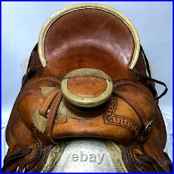 Western hot seat saddle 16on SBL-leather buffal Sbl color drum dye finish