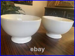 Williams Sonoma Belvedere Cream All Purpose Footed Bowls SET Of 4 NEW Portugal