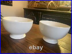 Williams Sonoma Belvedere Cream All Purpose Footed Bowls SET Of 4 NEW Portugal