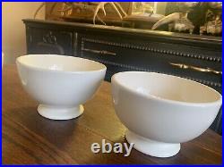 Williams Sonoma Belvedere Cream All Purpose Footed Bowls SET Of 4 NEW Portugal