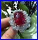 Womens-Sterling-Silver-Rings-925-CZ-Floral-Red-Cabochon-Pear-Halo-Design-Jewelry-01-iwca