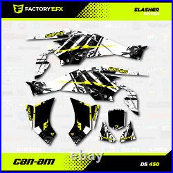 Yellow Racing Graphics Kit fits Can-Am DS450 All years Slasher design Decal